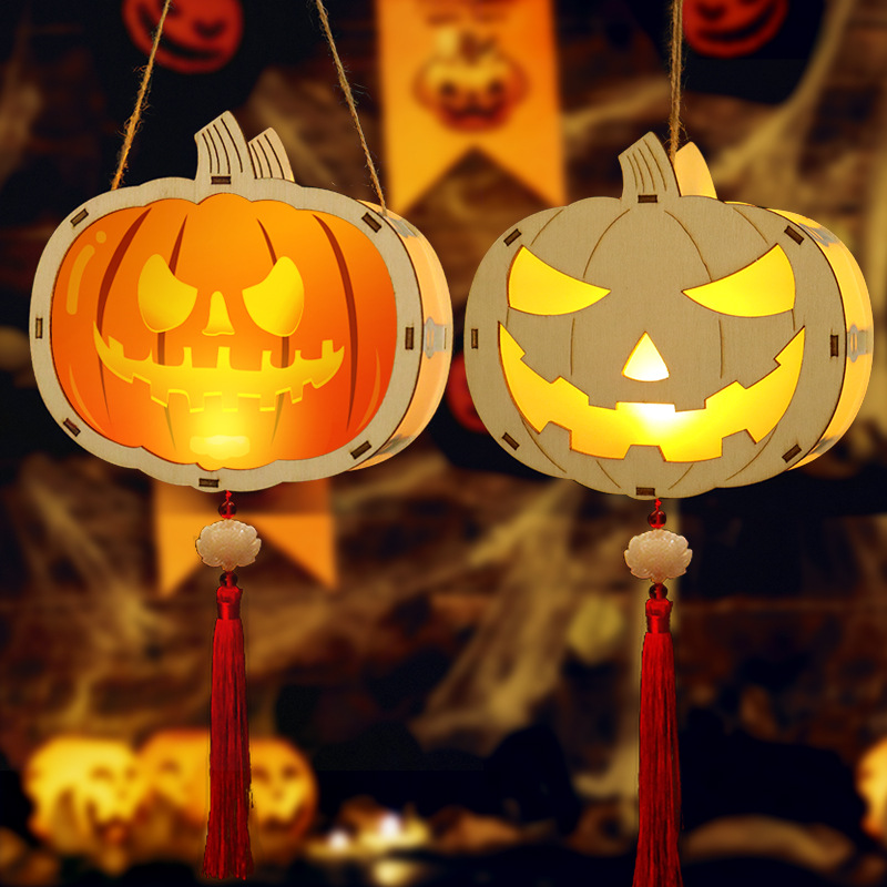 万圣节南瓜灯笼diy儿童手工宫灯材料包幼儿园装饰品摆件活动道具