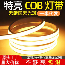 220v高压COB硅胶灯带客厅家用吊顶led户外超亮工程亮化灯带条防水