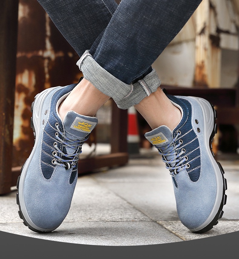 Solid Construction Site Work Shoes Protective Footwear Anti-Smashing and Anti-Penetration Wear-Resistant Breathable Work Shoes Men Deodorant Safety Shoes Wholesale