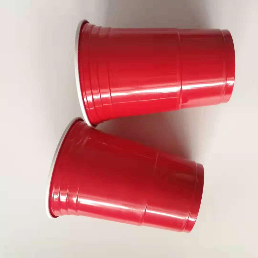 厂家供应派对杯子一次性双色塑料杯ps乒乓球杯派对结婚红色敬酒杯