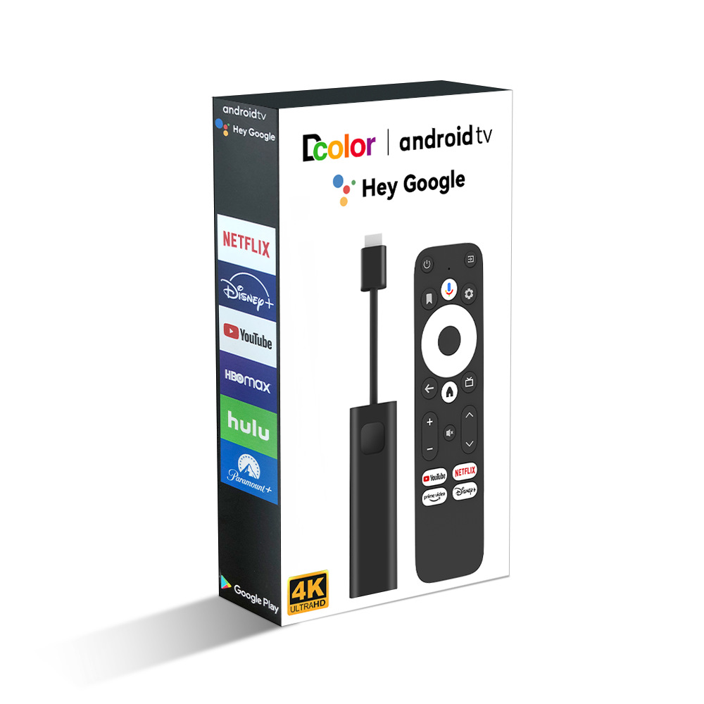 外贸跨境电商谷歌认证TV Dongle Dcolor GD1源头工厂 安卓电视盒