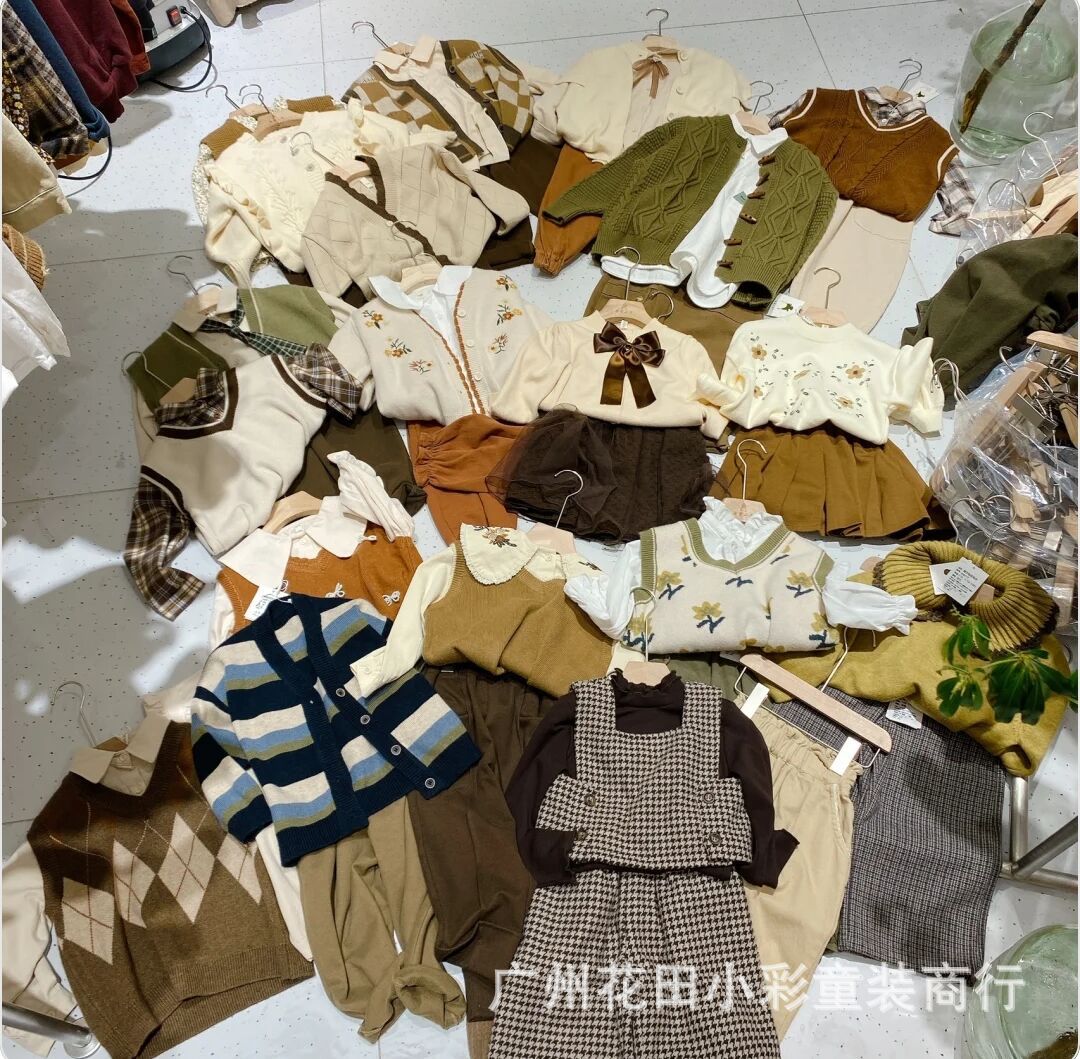 米乐熊春季品牌折扣童装杂款直播 实体中大童装高档批发一手货源