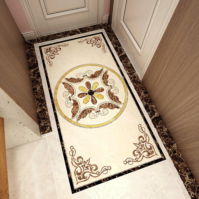 拼花地砖贴纸客厅地板玄关美化装饰墙贴自粘防水地面瓷砖翻新贴画