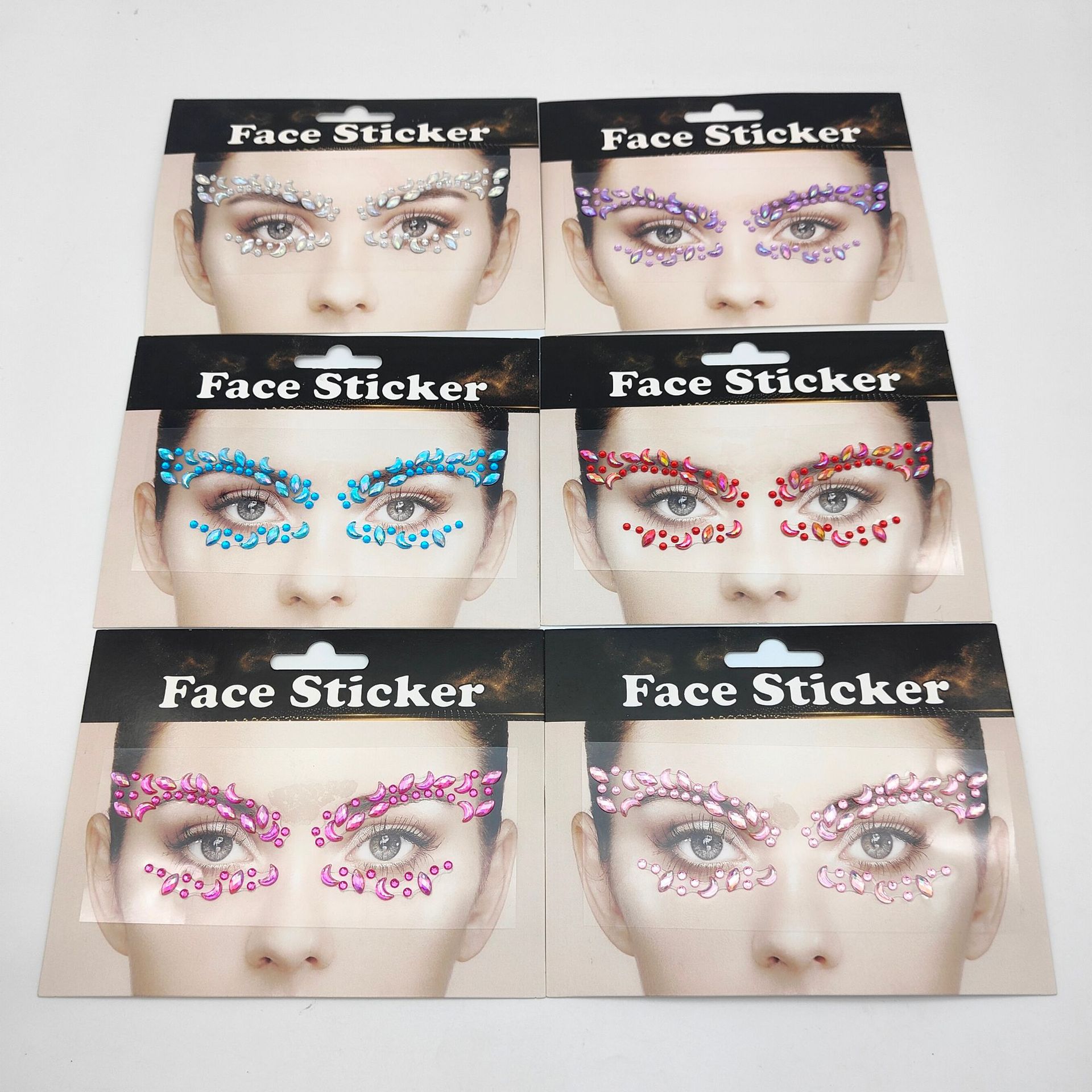 Face Pasters Bindi Eye Pad Diamond Sticker Acrylic Diamond Face Pasters Masquerade Show Face Decoration Rhinestone