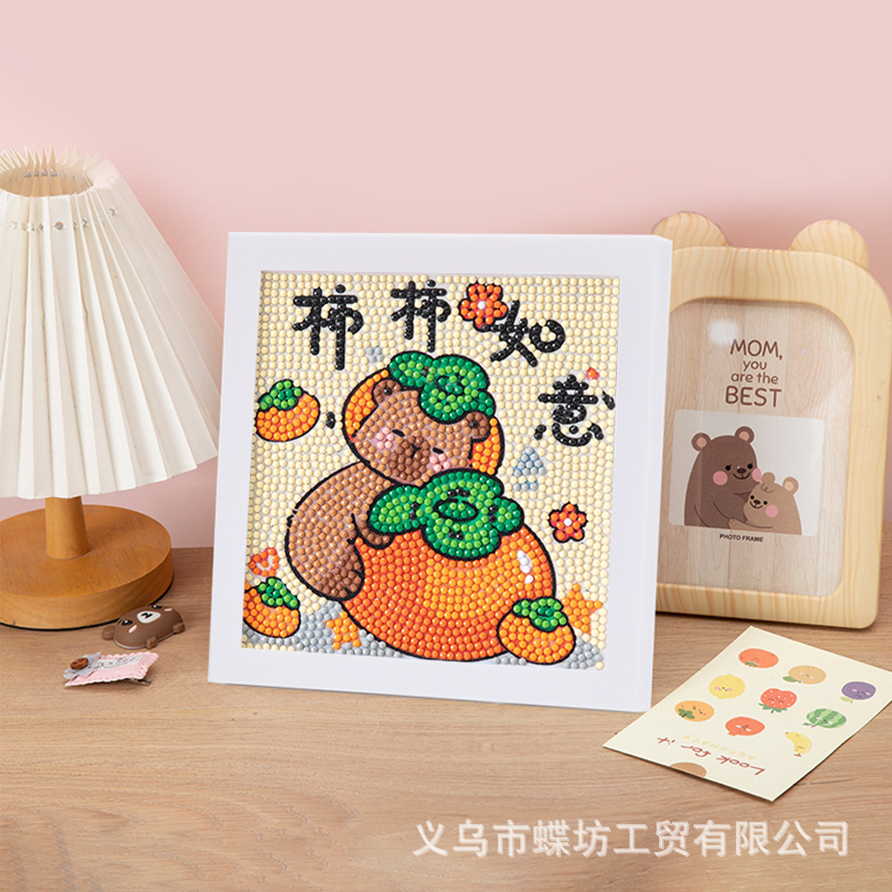 Capabala Diamond Painting DIY Children's Handmade Capybara Diamond Stickers Cartoon Spot Drill Painting Educational Toys Wholesale