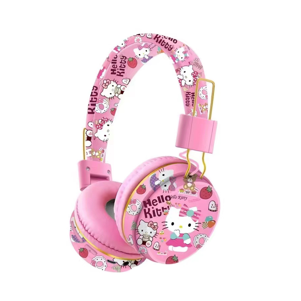 Factory Wholesale Ah-906d Internet Celebrity Headset Cartoon Hello Kitty Simple Cute Bluetooth Stereo Wireless Headset