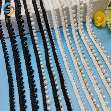 新款现货手工缝珍珠花边 diy手工服装裙边袖边衣边包边嵌边装饰带