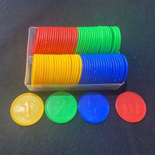 塑料筹码币套装麻将游戏币儿童乐学币积分币筹码盒装棋牌室用