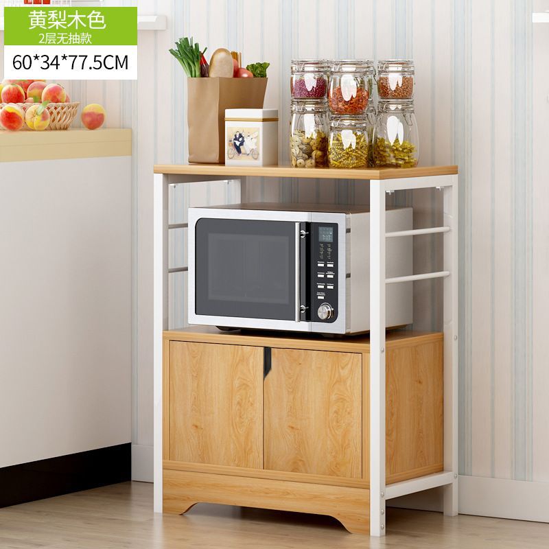 Storage Rack Microwave Oven Kitchen Floor Multi-Layer Shelf Cupboard Household Seasoning Rack Storage Rack Space-Saving Delivery