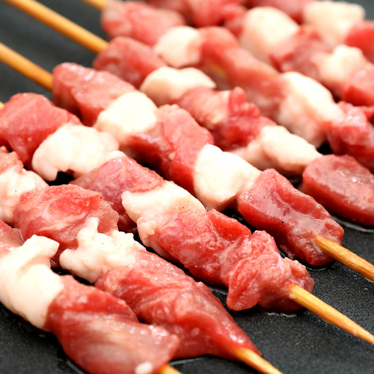 牛肉串30串小肥牛中秋国庆家庭聚会烧烤串调理腌制冷冻商用半成品