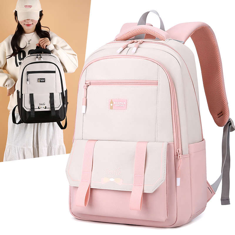 中学生书包多功能可印制logo机构礼品背包大容量多隔层休闲双肩包