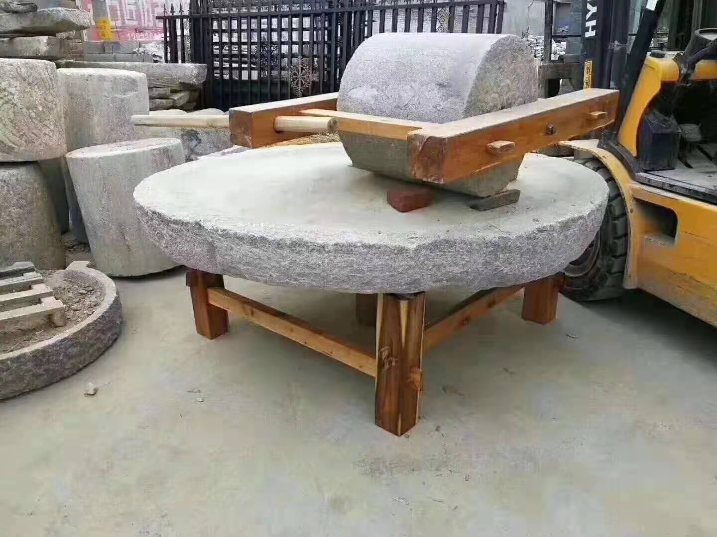 老石滚批发报价旧石磙出售定制刻字老石滚装饰摆件老石滚老碾盘