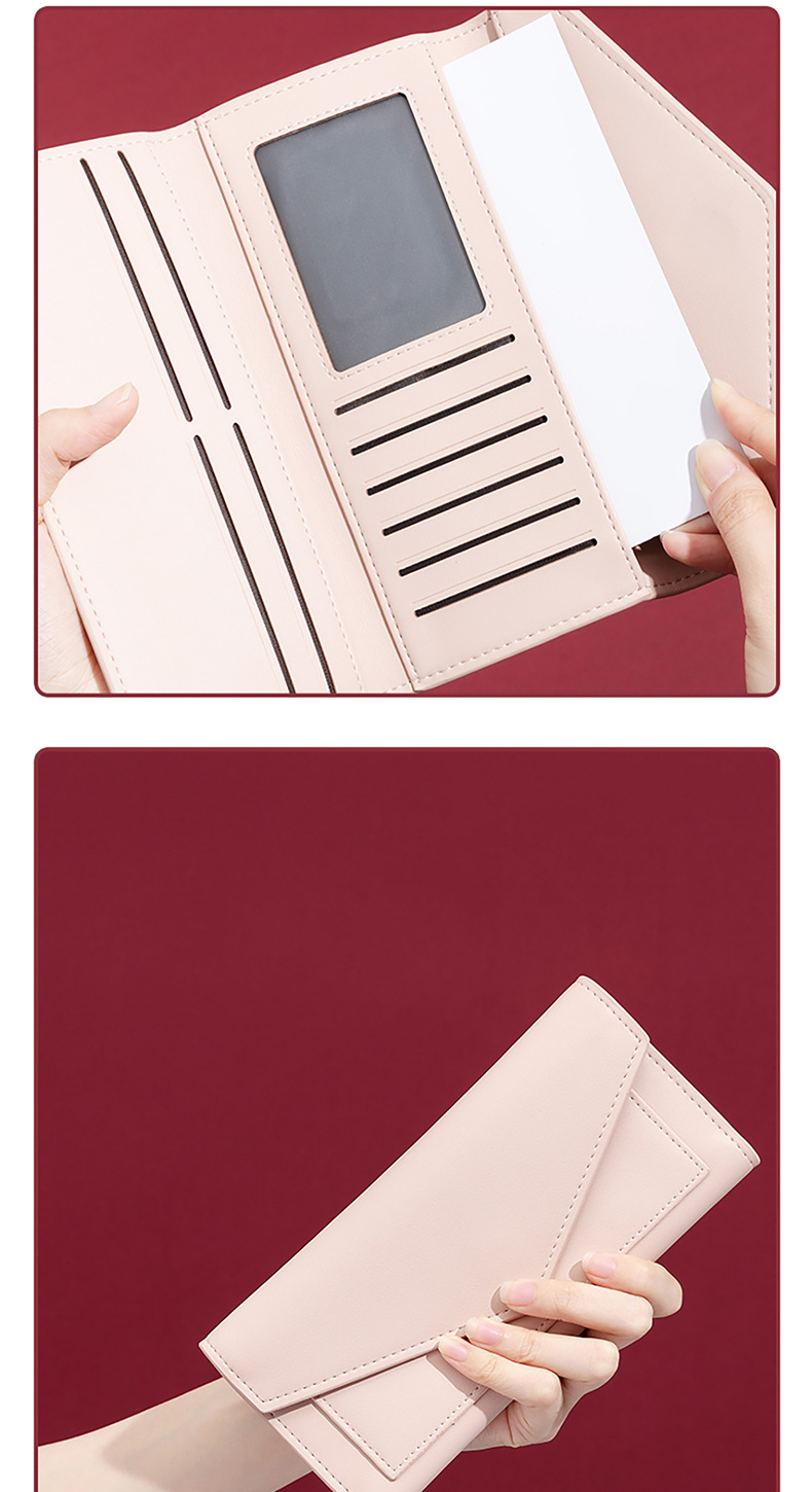 miniso名创优品时尚v型长款女士钱包精致2021新款小众设计