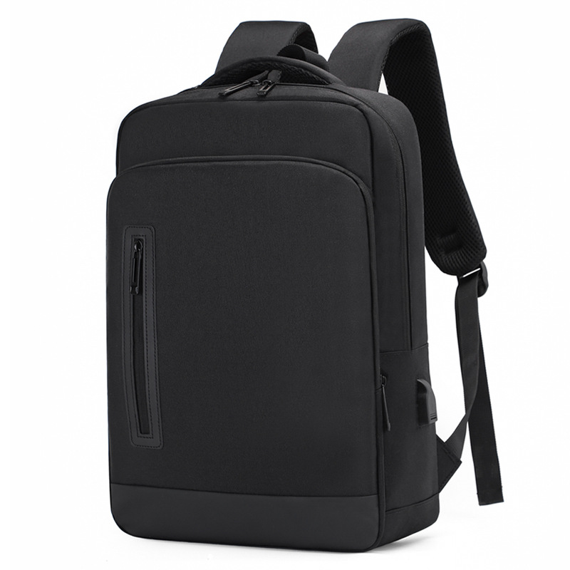 Business Large Capacity Backpack Men's Simple Travel Student Class 15.6-Inch Notebook Computer Schoolbag