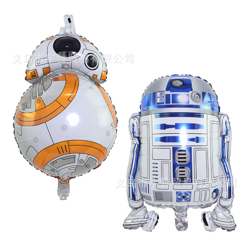 亚马逊热销 星球大战电影r2d2 bb8机器人铝膜气球 曼达洛主题气球