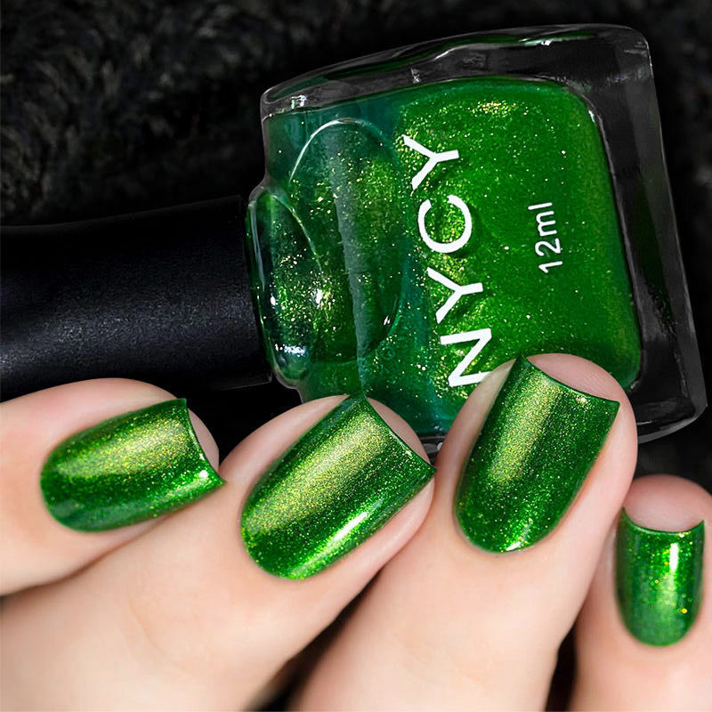 细闪亮片指甲油免烤快干学生亮晶晶绿色美甲油套装防水持久不掉色