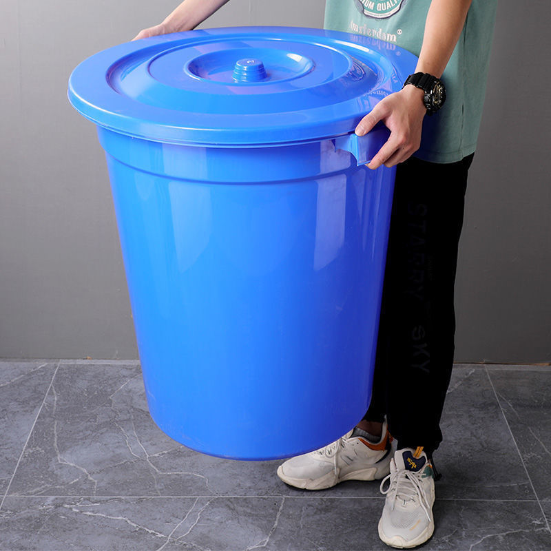 塑料大桶加厚大号带盖水桶大容量圆形桶家用储水发酵厨房胶桶批发