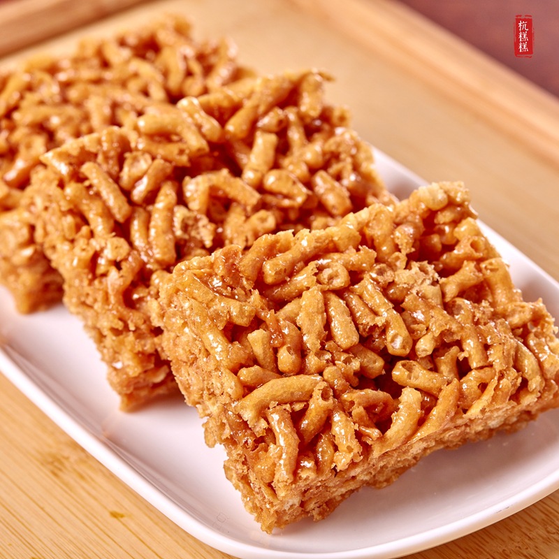 88成交3件童年零食手工冻米糖小米糕米花糕米花糖