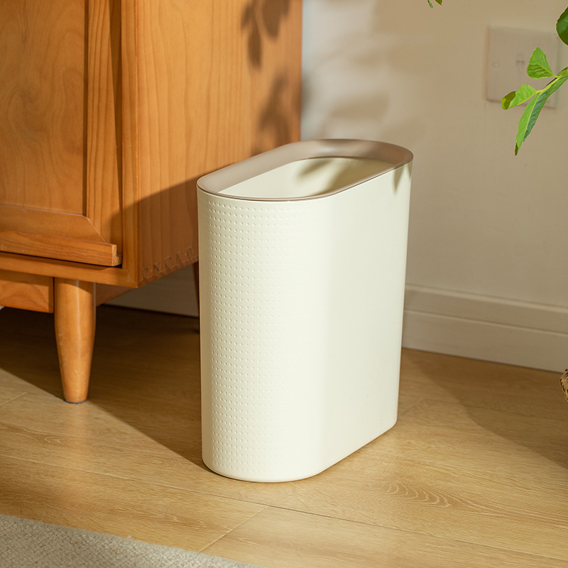 Large Corner Trash Bin Toilet Bathroom Kitchen Living Room with Lid Household Bedroom Narrow Seam Small Wastebasket Press Type