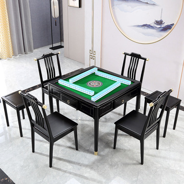 实木中式全自动麻将机餐桌两用电动棋牌桌家用自动麻将桌茶桌一体