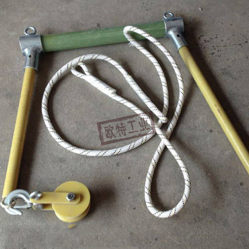 35kv线路跨越用绝缘杆电力跨越索桥简易绝缘索桥绝缘撑网