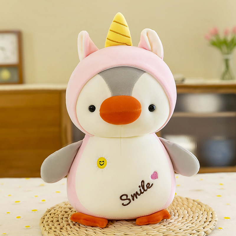 Customized Cross-Dressing Penguin Doll Decompression Toy Four-Sided Elastic Material Cross-Dressing Dinosaur Unicorn