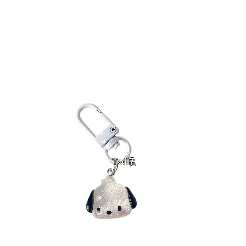 Original Thin and Glittering Sanrio Keychain Cartoon Girlish Cinnamoroll Babycinnamoroll Clow M Handbag Pendant Cute Accessories Female