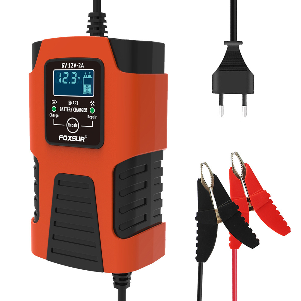 2a汽车摩托车6v12v电瓶充电器全智能儿童玩具车蓄电池小车充电机