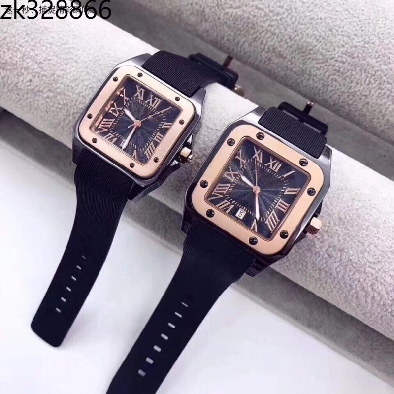 微商代发卡家山度士情侣手表方形复古石英手表跨境外贸直播货源批