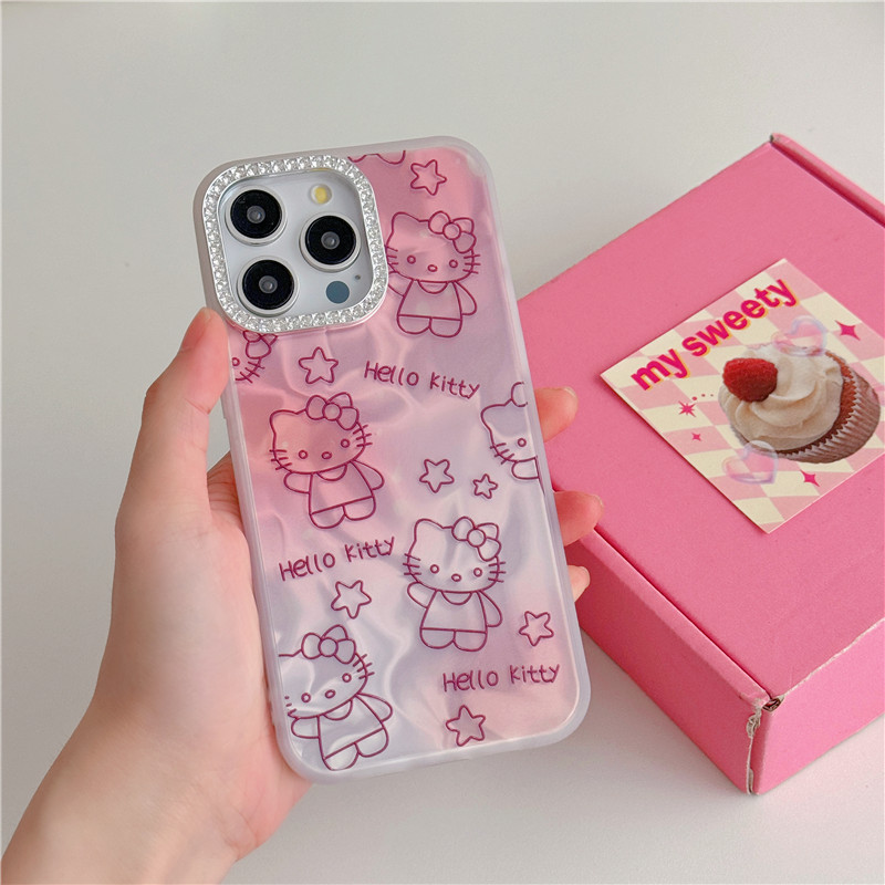 可爱网红kt猫适用苹果15promax手机壳少女心iphone14新款13女款11
