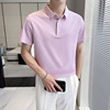 Vatican Waugh FW4879 2023 Light cooked Solid High elastic Borneol Lapel No trace T-shirt man Short sleeved POLO Sweater