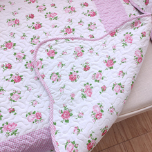 LW96双面粉色沙发垫四季通用田园碎花小清新花朵韩式布艺坐垫