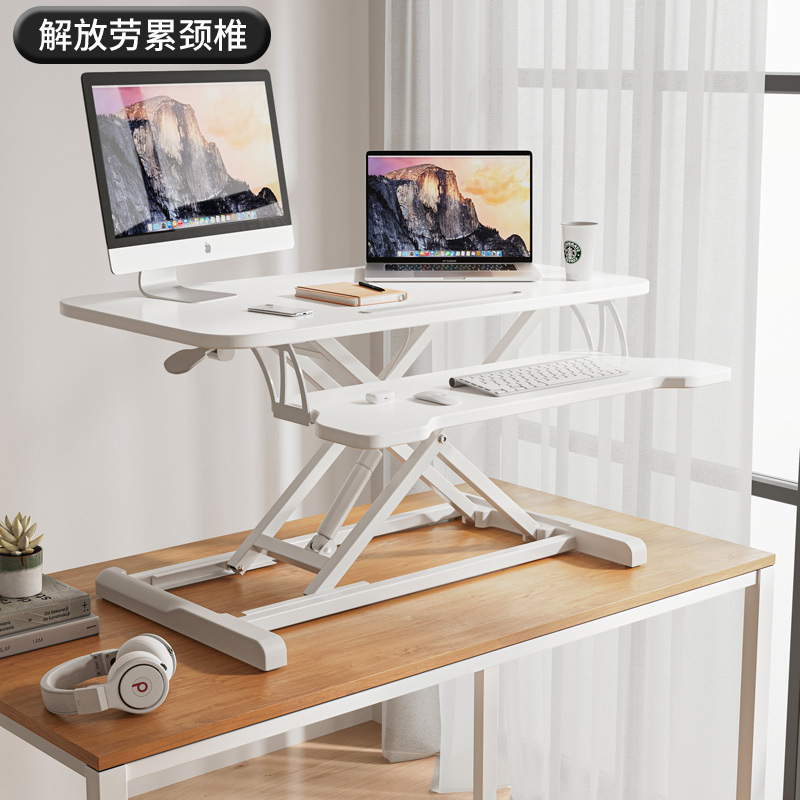 Computer Desk Desktop Computers and Laptop Desktop Home Folding Stand Standing Desk Adjustable Workbench