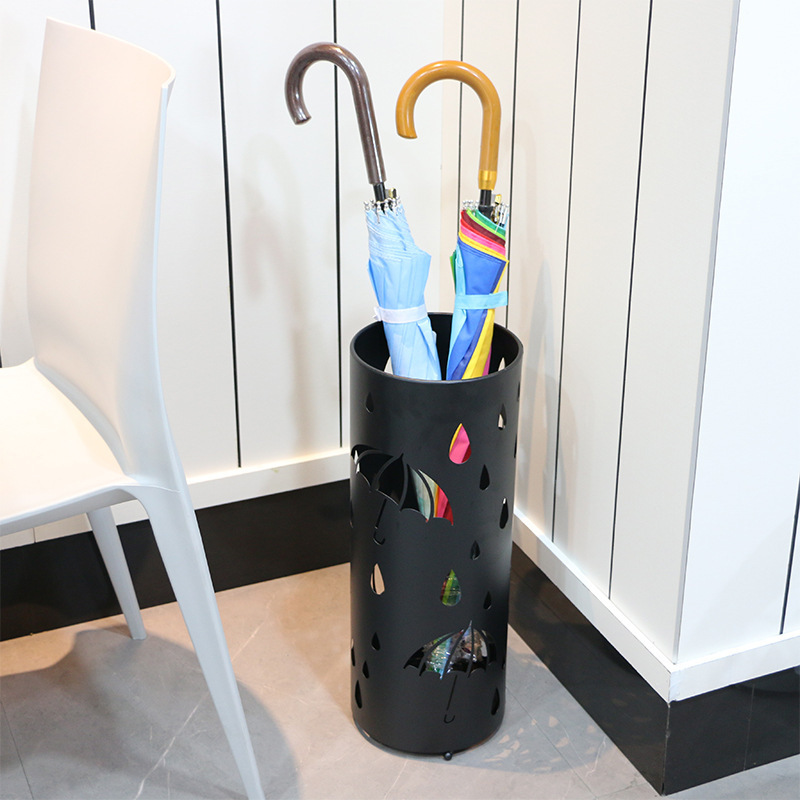 创意激光雕刻伞筒 雨伞收纳桶铁艺酒店放伞架 家用雨伞放置-阿里巴巴