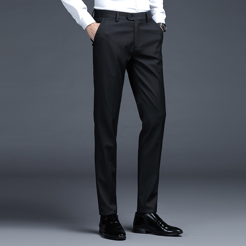 西裤男商务正装裤子坠感休闲西装裤直筒长裤男士四季(厚薄两款)