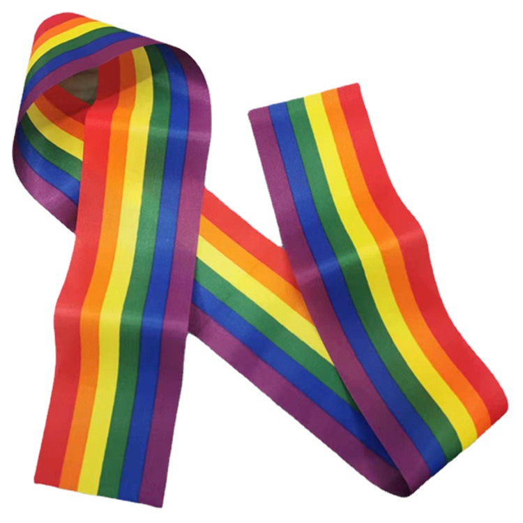 彩虹丝带 头带 绑带 同志骄傲丝带旗装饰绑带旗-阿里巴巴