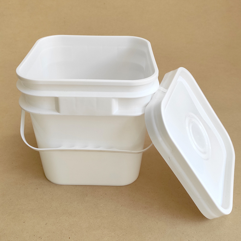 5升l公斤kg正方形塑料桶食品级十斤白桶密封小水桶带盖加厚