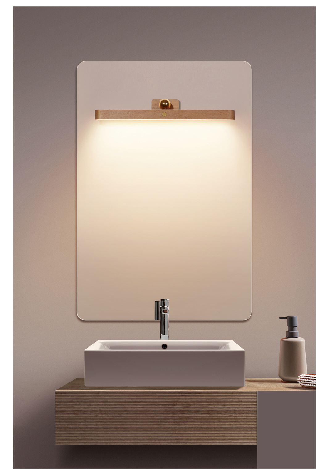 镜前补光灯 移动照明小夜灯led家用充电 触控过道楼道灯 氛围灯