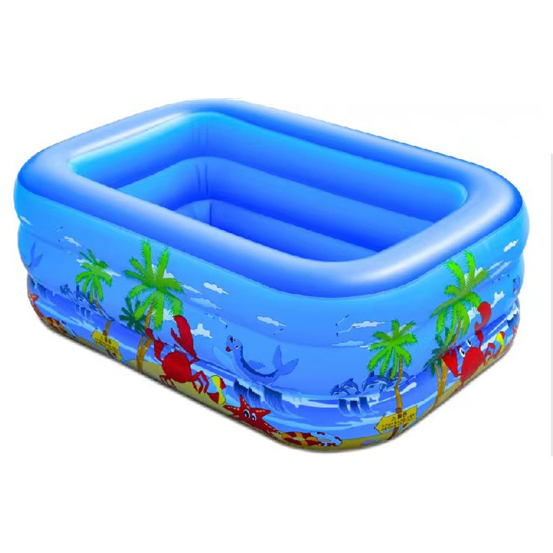 Children's Inflatable Swimming Pool Foldable Bathtub Baby Baby Indoor Wear-Resistant Blue and White Pool Adult Home Use Paddling Pool