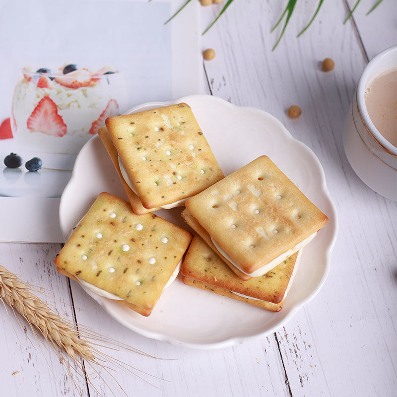 【烘焙坊高品质】手工牛轧饼1000g125g牛轧糖饼干牛扎饼夹心饼干