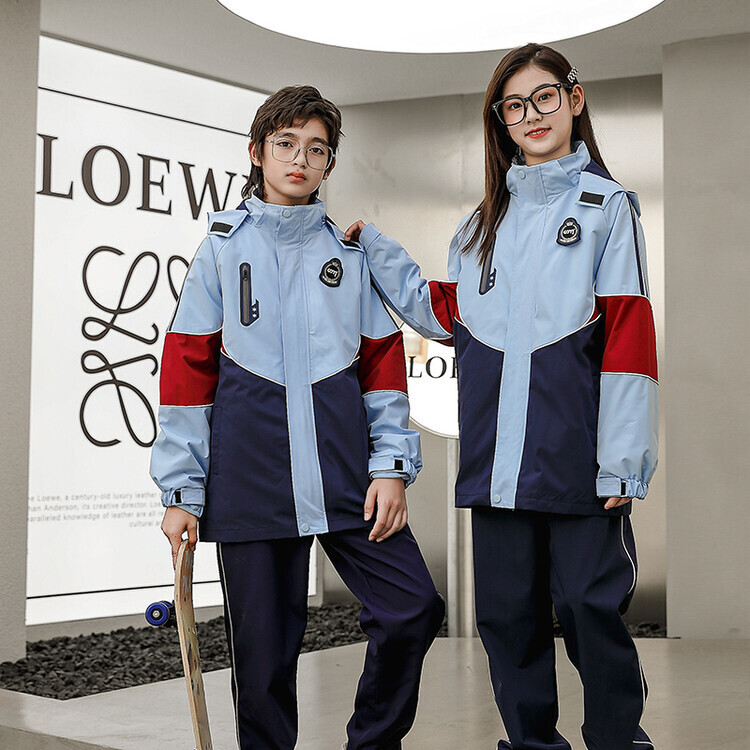 小学生校服冲锋衣秋冬季两件套幼儿园园服春秋装儿童班服休闲套装
