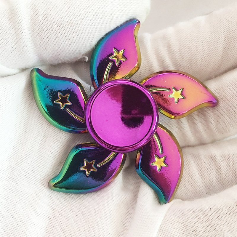 Factory Wholesale Colorful Alloy Fingertip Gyro Stall Toy Pressure Reduction Toy Hand Spinner Hand Spinner