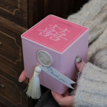 2024新款糖盒结婚喜糖盒子高级感婚礼糖果盒手提喜糖袋马口铁空盒