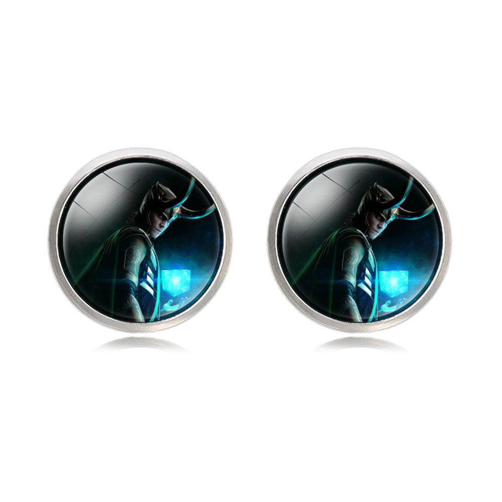 欧美影视周边饰品英雄loki洛基标志衬衫袖扣男士袖钉cufflink定做