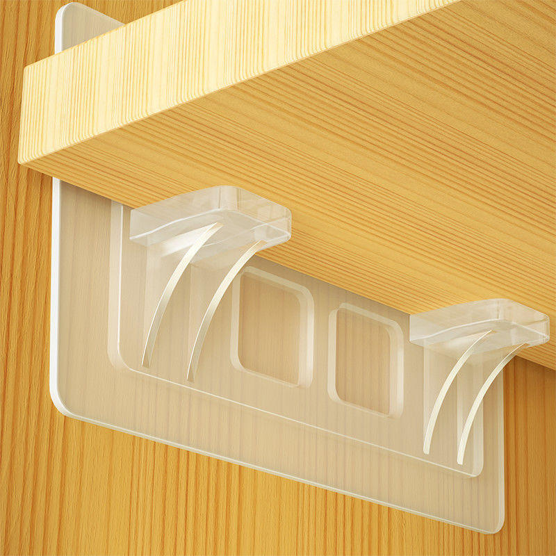 隔板托免打孔固定器层板托钉衣柜橱柜免钉粘贴支撑片搁板三角支架