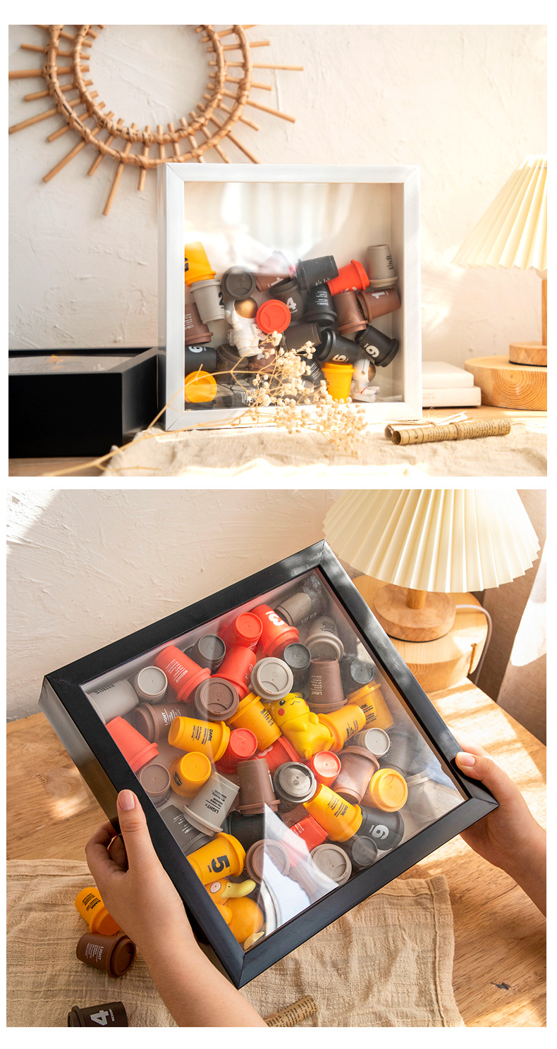 三顿半咖啡罐展示框 收纳盒10寸相框diy文化装饰三顿半咖啡收纳框