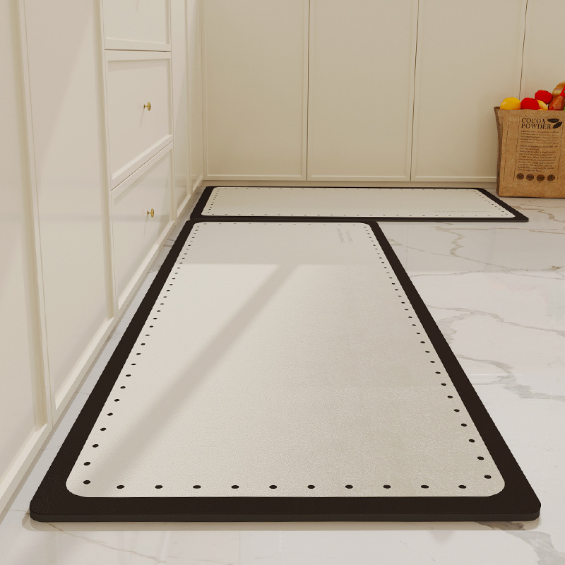 Diatom Ooze Kitchen Floor Mat Oil-Proof Hydrophilic Pad Household Long Erasable Washable Stain-Resistant Floor Mat Non-Slip Drop-Resistant Carpet