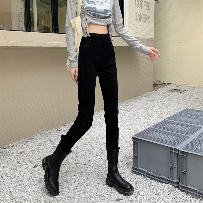 Stretch Skinny Blue Jeans Women's Autumn 2022 New Slim High Waist Pencil Pants Slim Skinny Pants Trousers