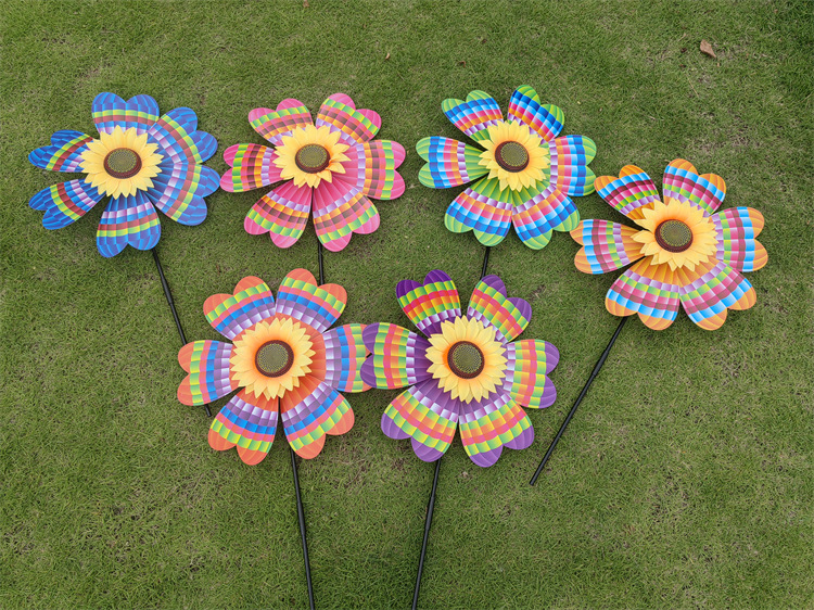 New Factory Direct Sales Hot Air Balloon SUNFLOWER Windmill Garden Outdoor Activity Decoration Lawn Planting Landscape Windmill