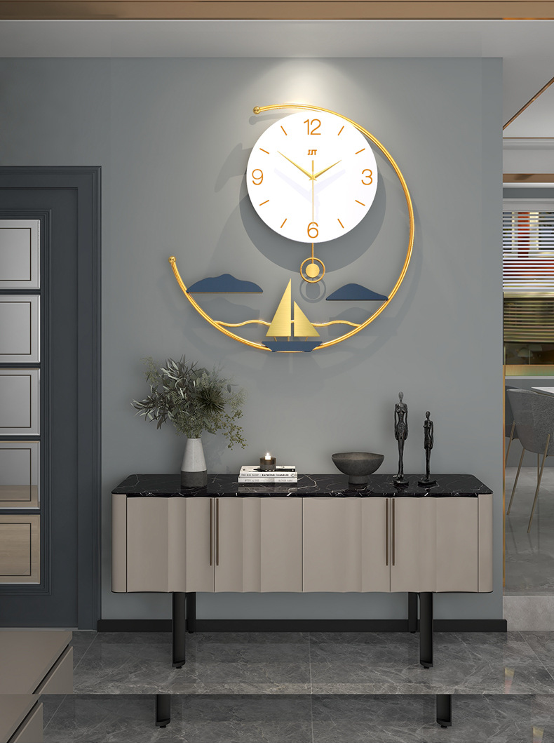 产品包装尺寸约 (50*50*8)温馨提示:赠送免打孔安装大礼包,挂钟使用一